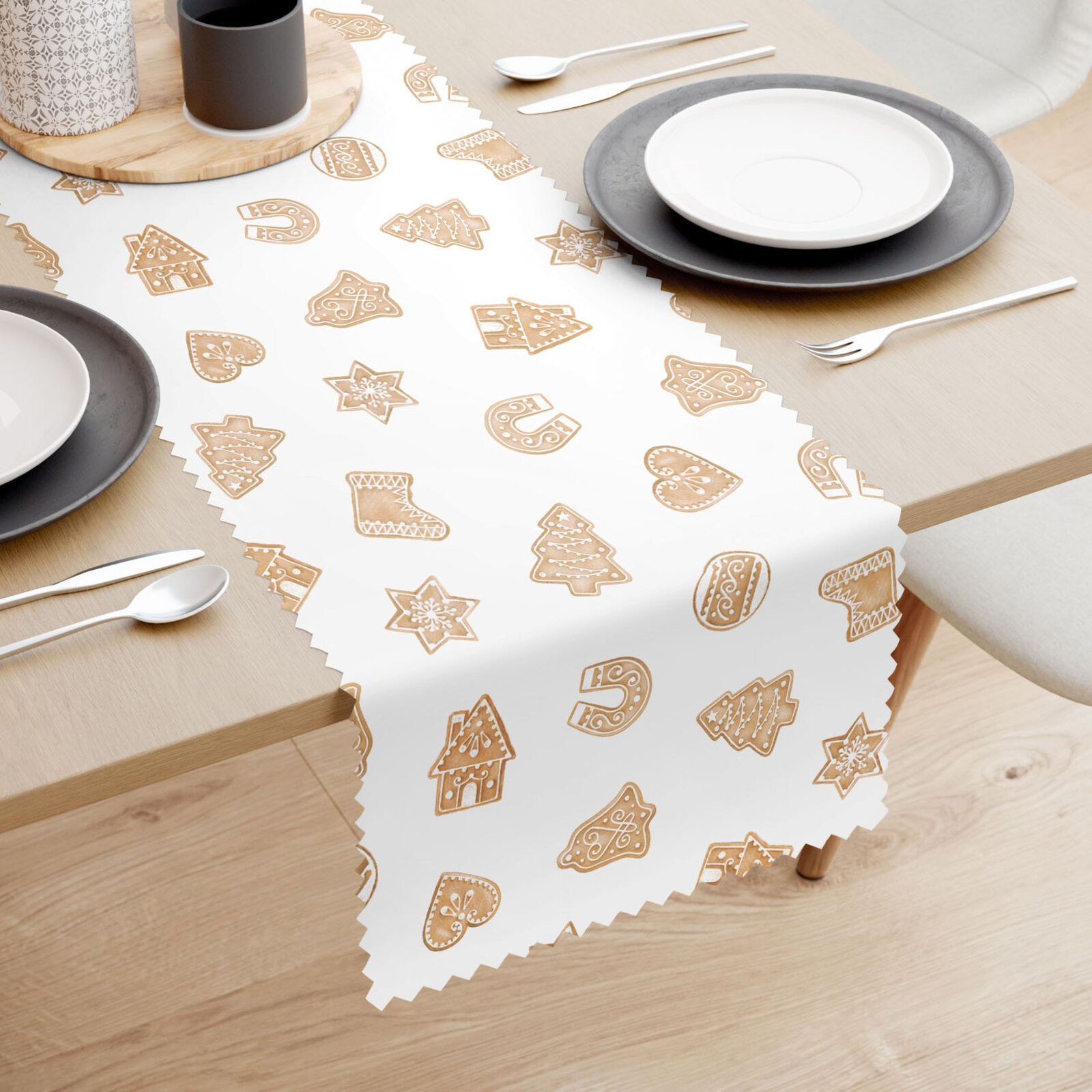 Weihnachtlicher Teflon-Tischläufer - Lebkuchen