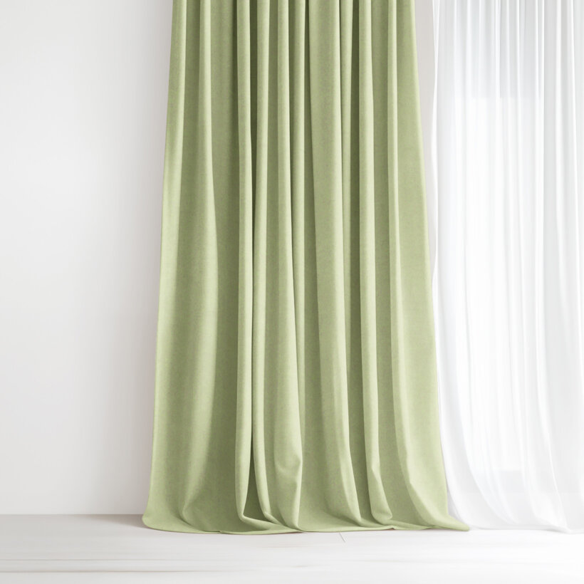 Dekorativer Vorhang Marbella - erbsengrün