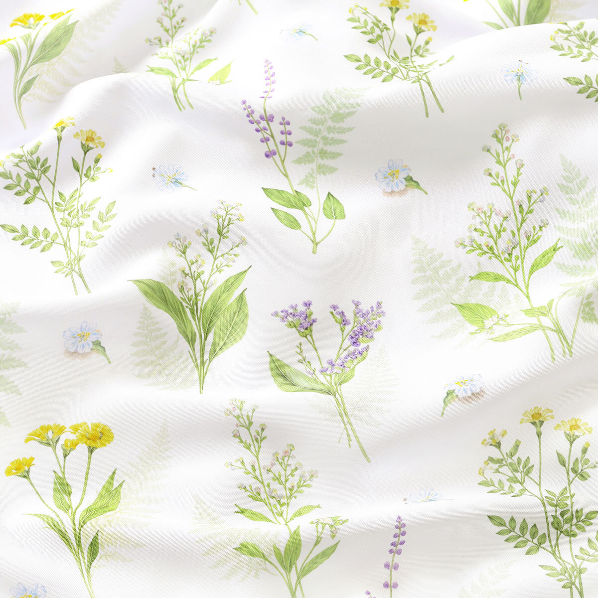 Eckige Teflon-Tischdecke - Waldblumen