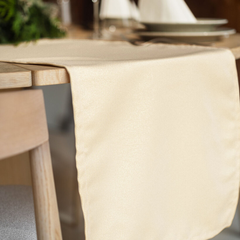 Exklusiver Weihnachts-Tischläufer - goldfarbe mit Glitzereffekt