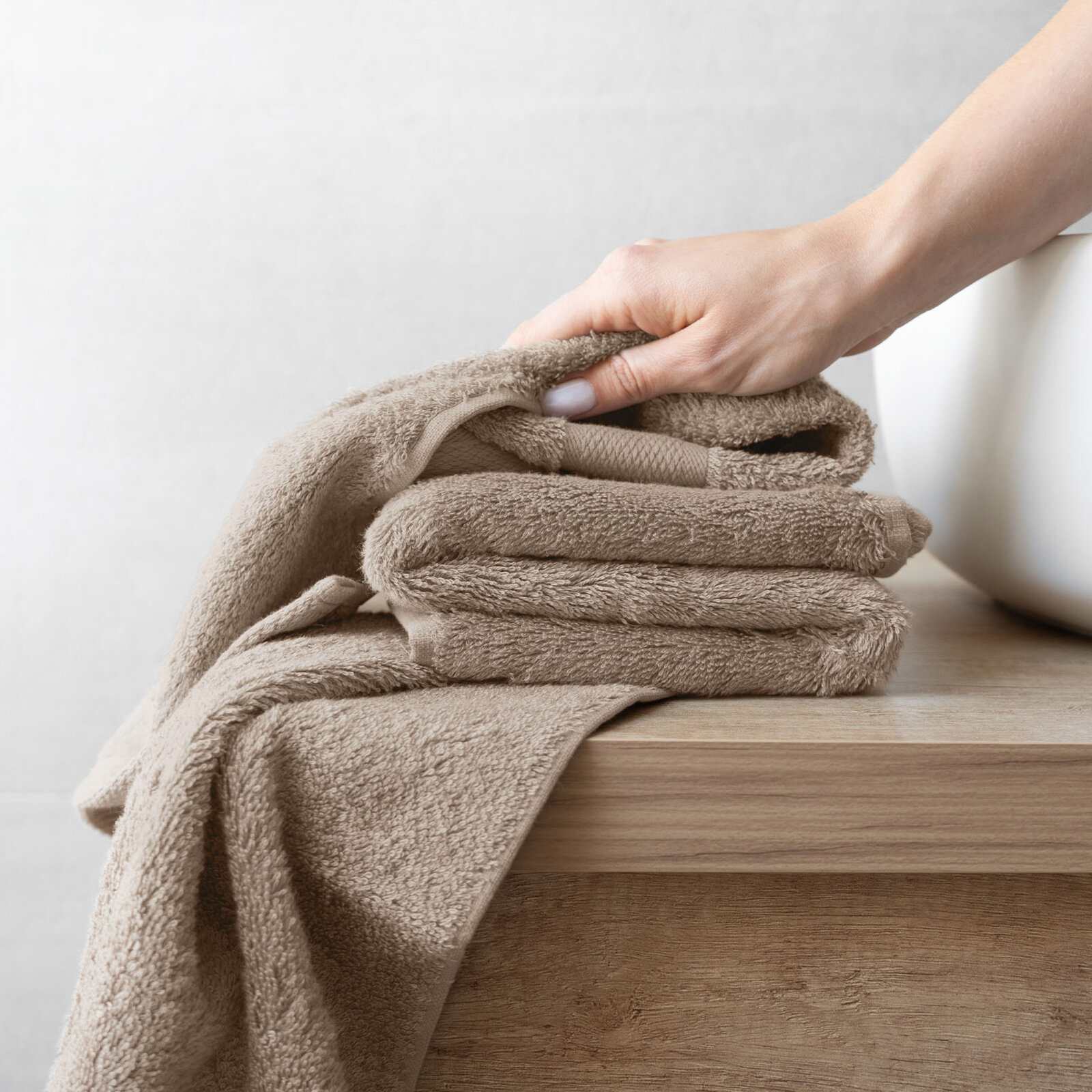 Bambus-Handtuch/Badetuch – graubraun