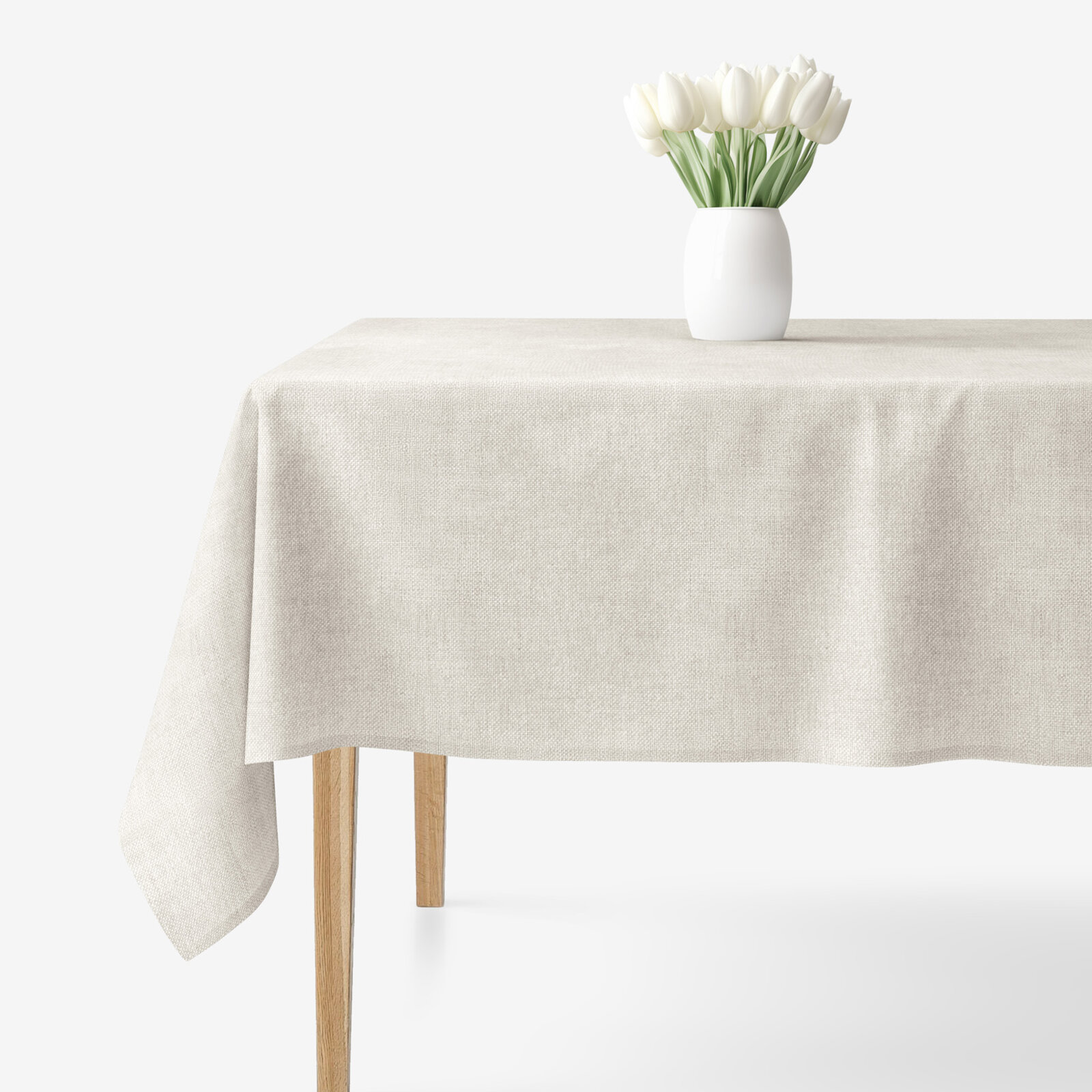Eckige Tischdecke Malaga - natur