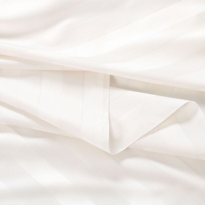 Damast - creme Streifen mit Satin-Glanz