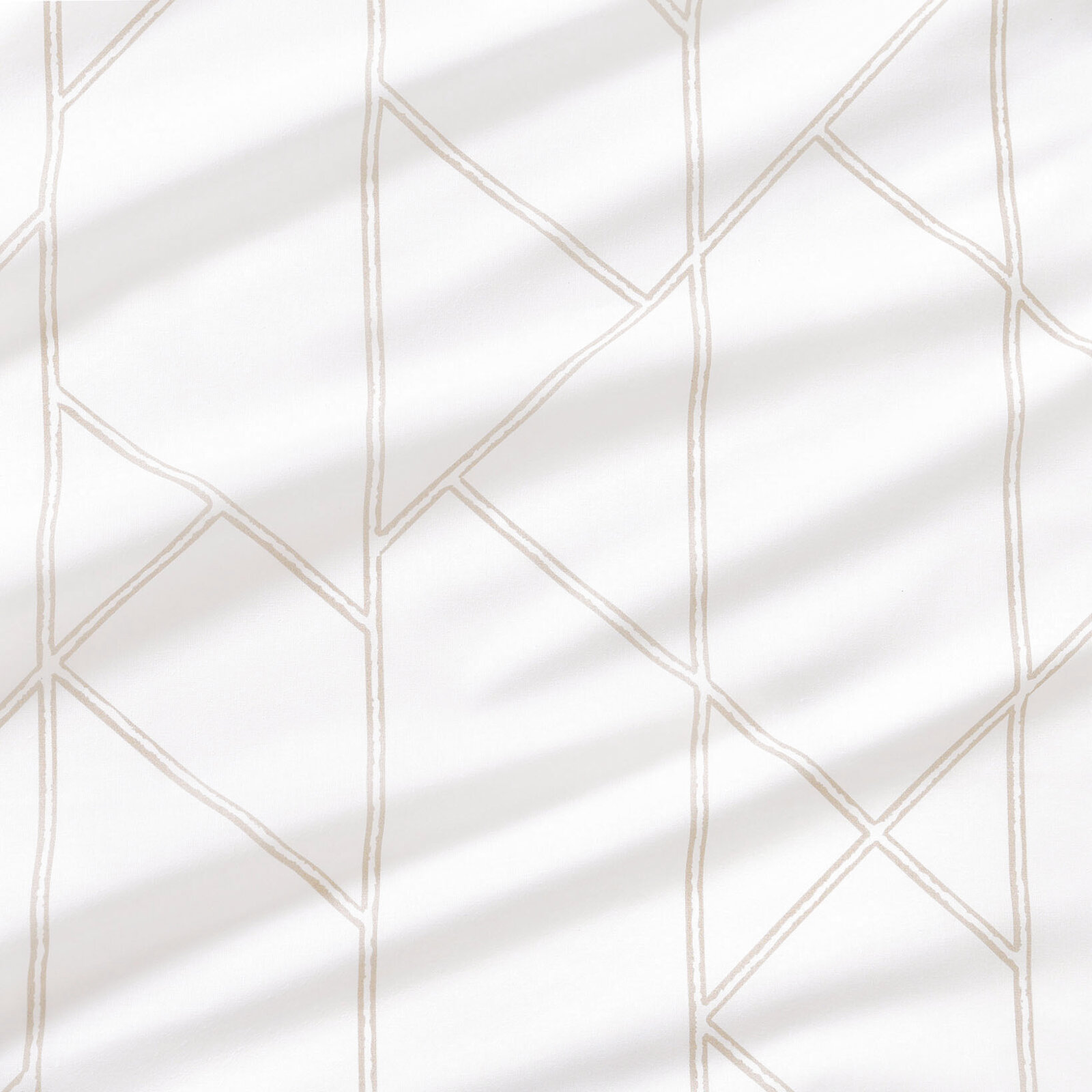 Bettwäsche aus Baumwolle - Geometrische Linien auf Weiß
