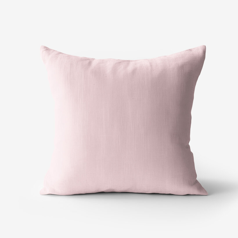 Kissenbezug aus Leinenmischung - puderrosa