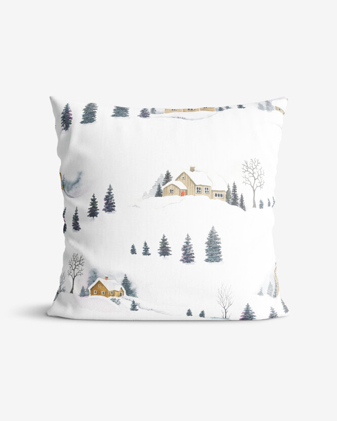 Weihnachtlicher Dekorativer Kissenbezug - Winterlandschaft