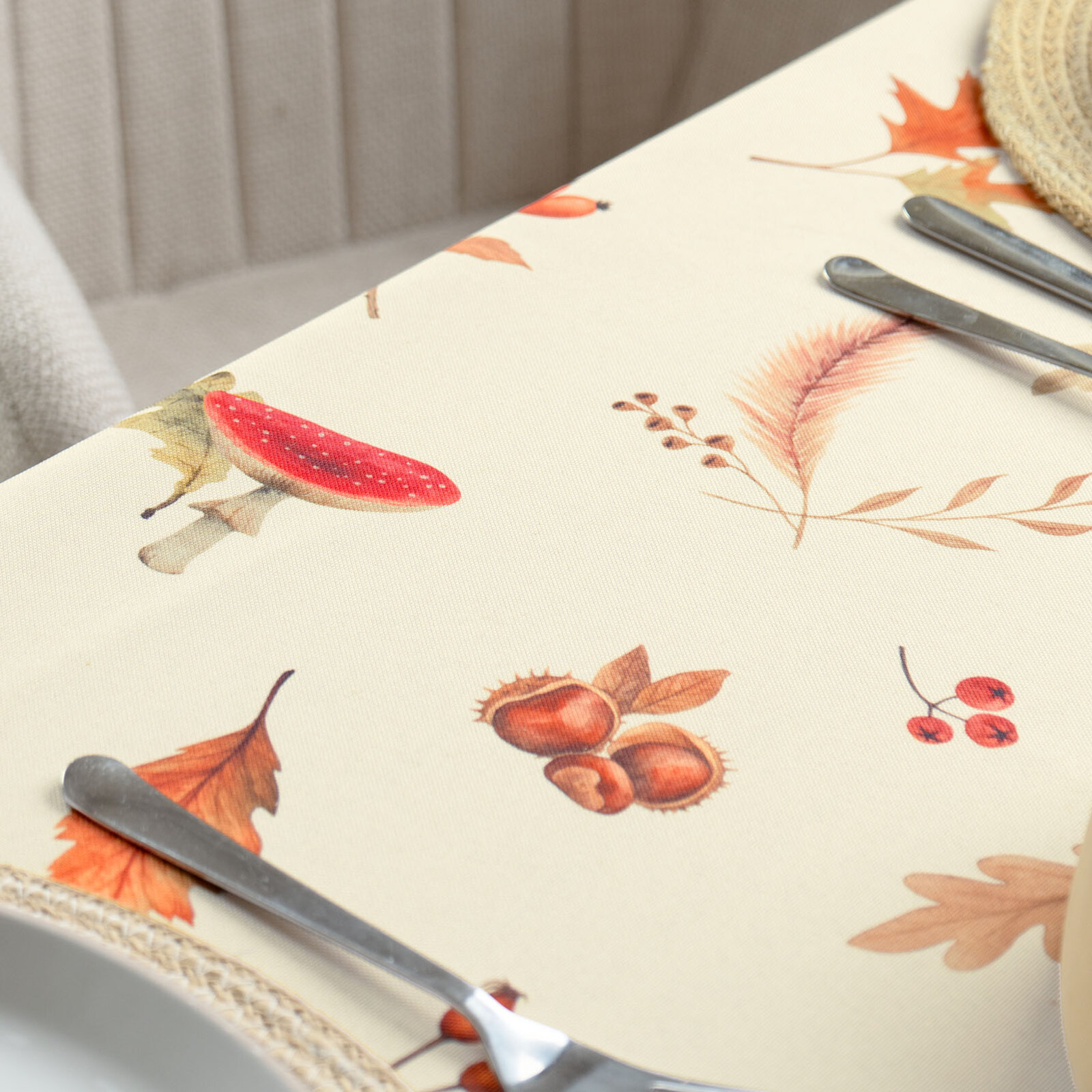 Eckige Tischdecke Teflon - Herbstliche Natur