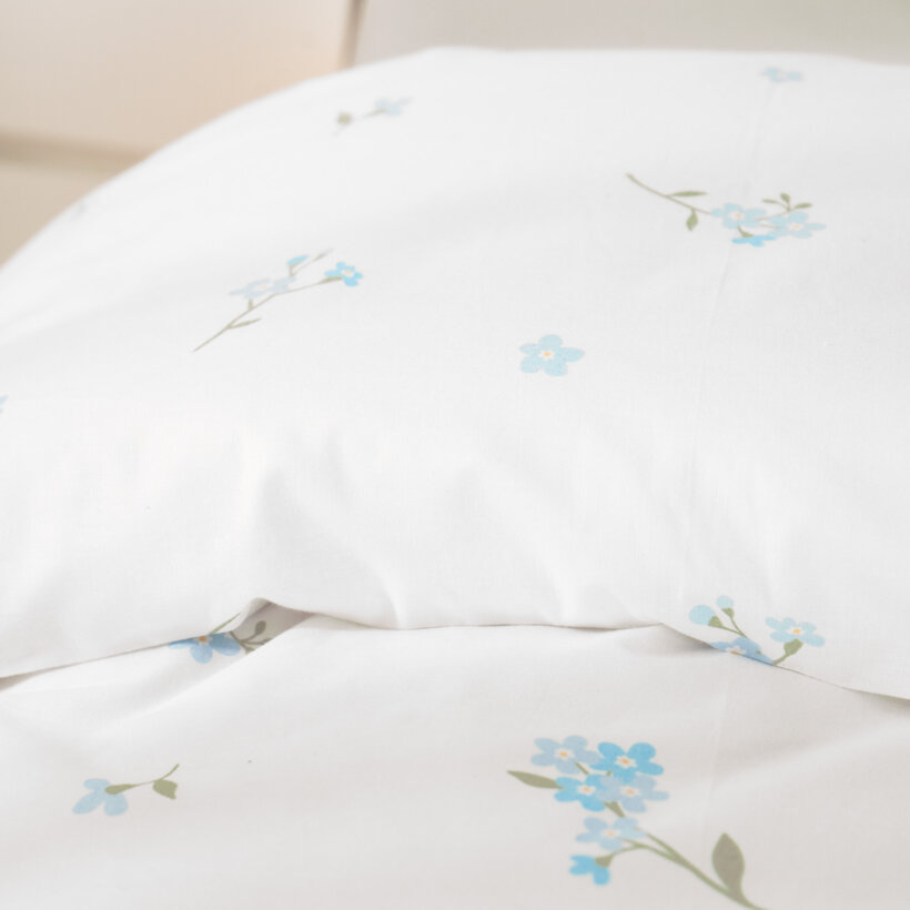 Bettwäsche aus Baumwolle - Vergissmeinnicht