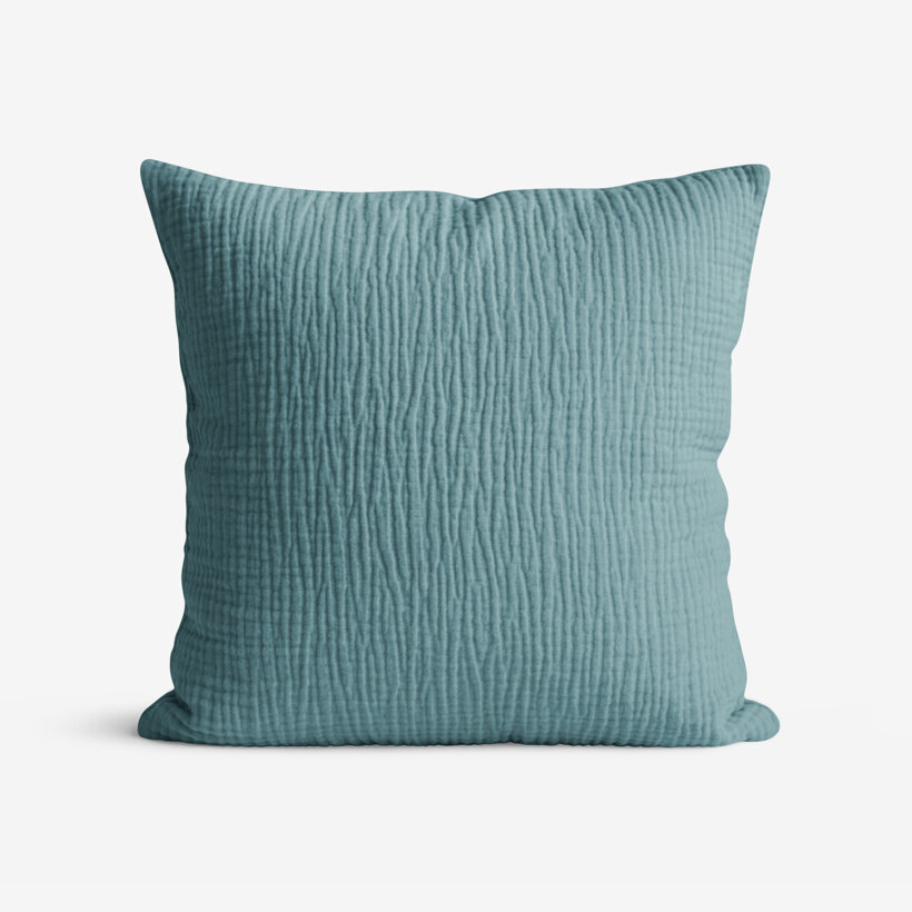 Musselin-Kissenbezug – petrol