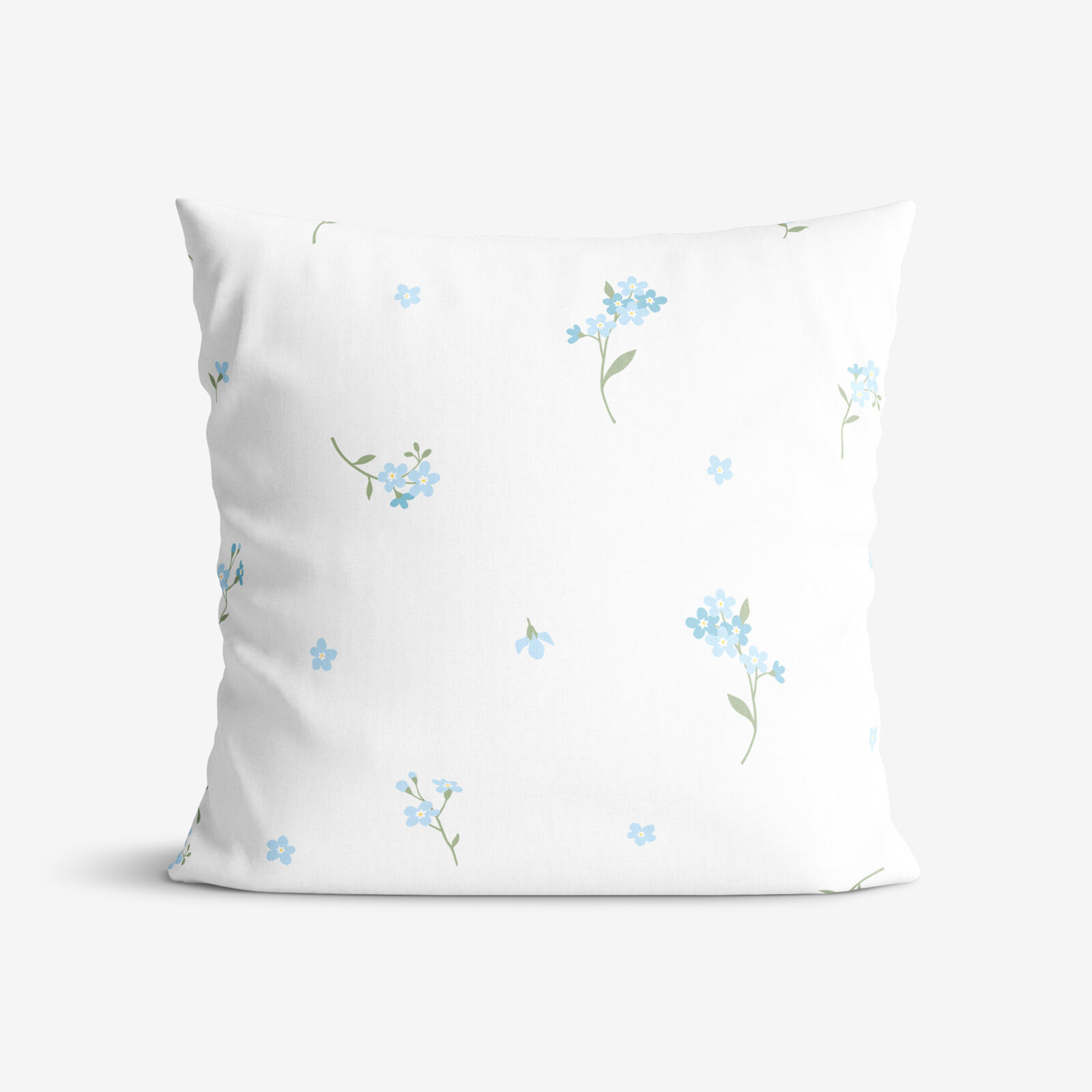 Kissenbezug aus Baumwolle - Vergissmeinnicht