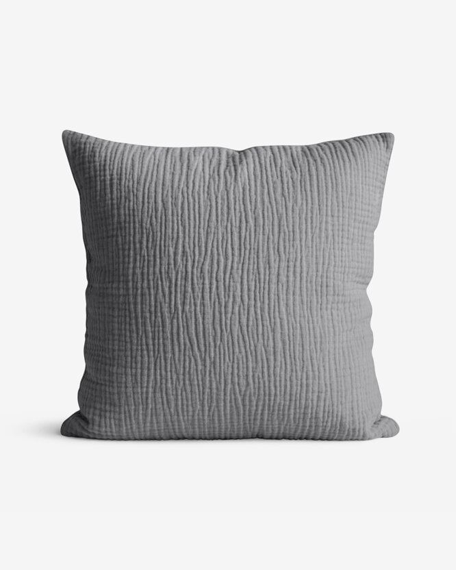 Musselin-Kissenbezug – anthrazit