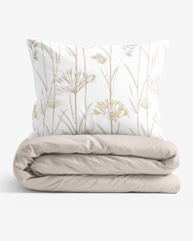 Bettwäsche aus Baumwolle Duo - Dekorpflanzen mit Latte