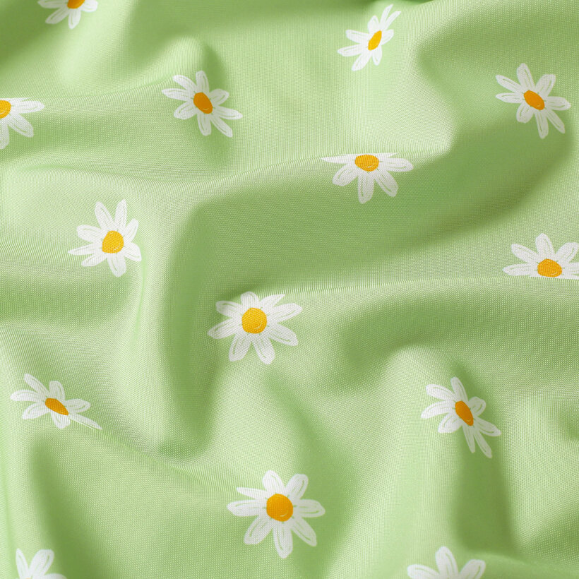 Dekorativer Kissenbezug - Margeriten auf Grün