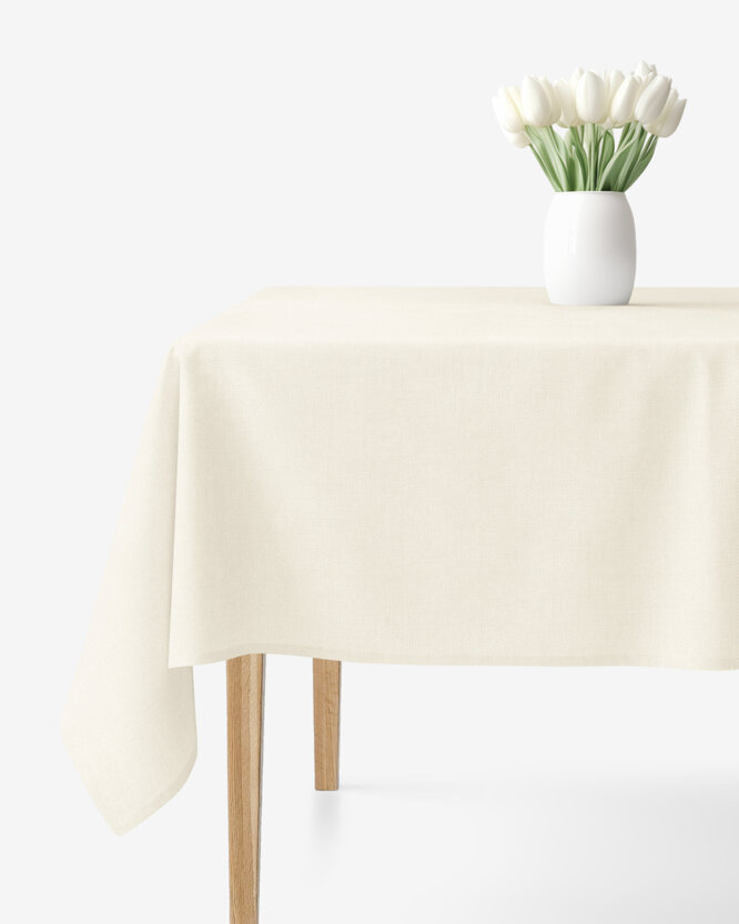 Eckige Tischdecke Malaga - creme