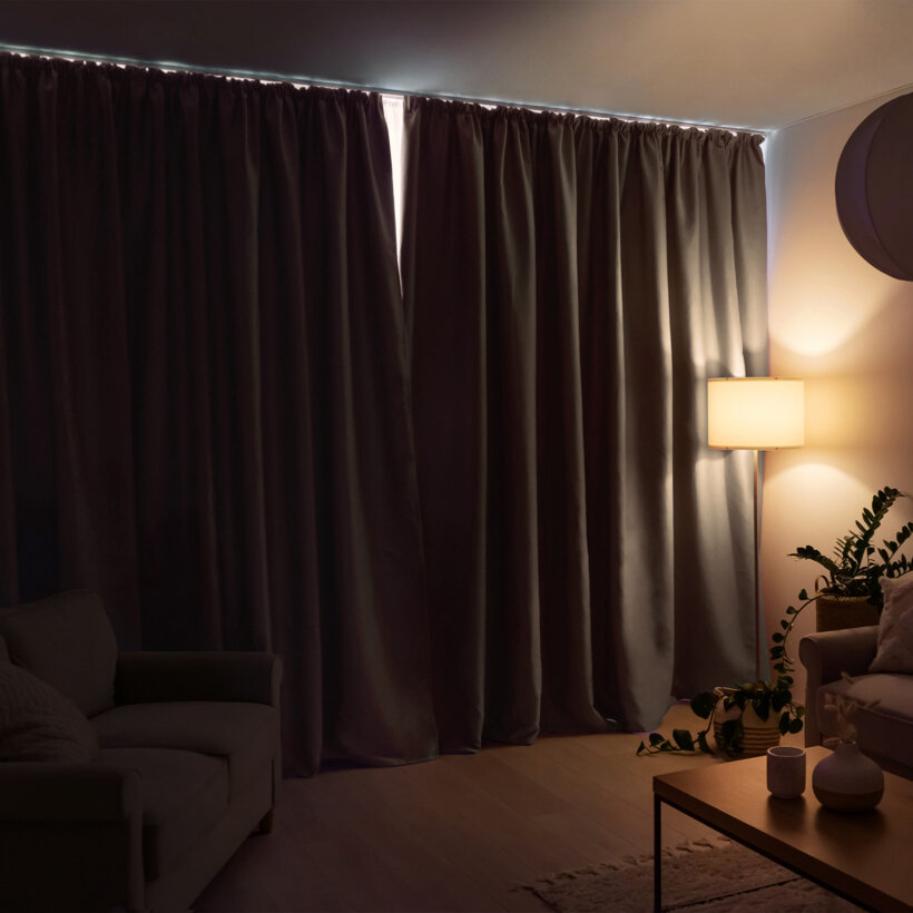 Blackout Verdunkelungsvorhang mit Satin-Glanz - kaschmirfarben