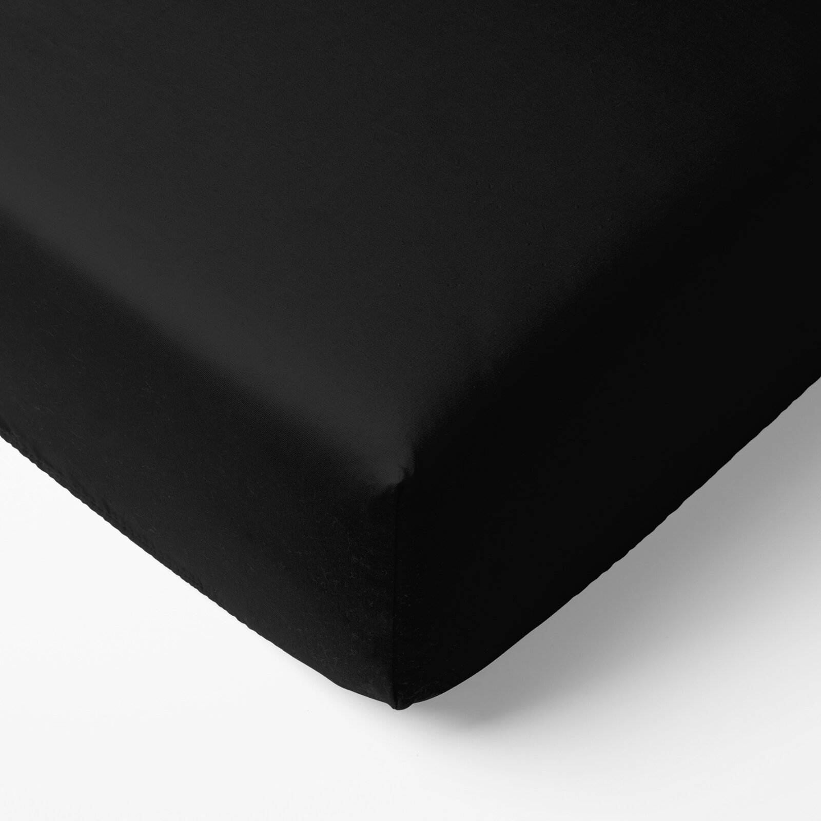 Spannbettlaken aus Baumwolle - schwarz