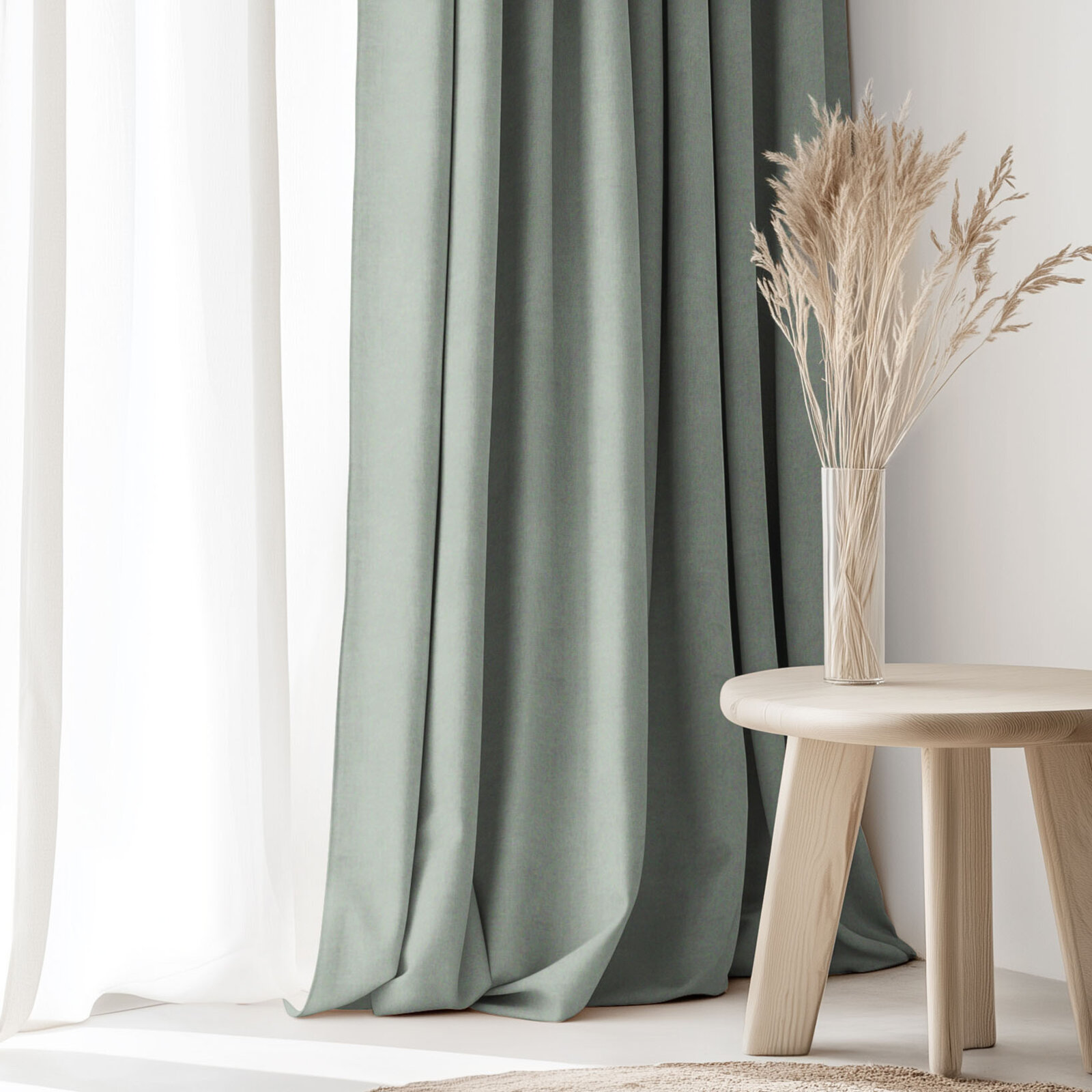 Dekorativer Vorhang Marbella - salbeigrün