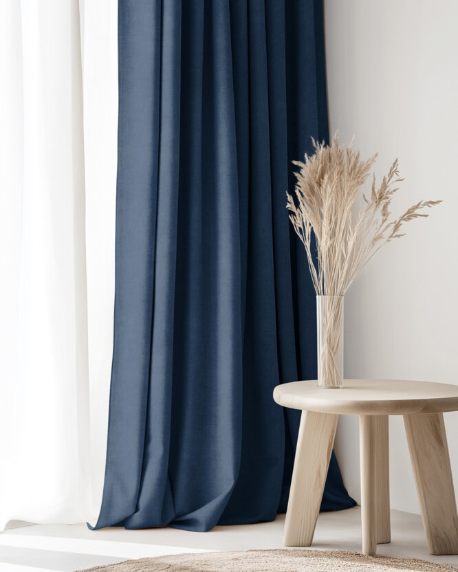 Dekorativer Vorhang Marbella - marineblau