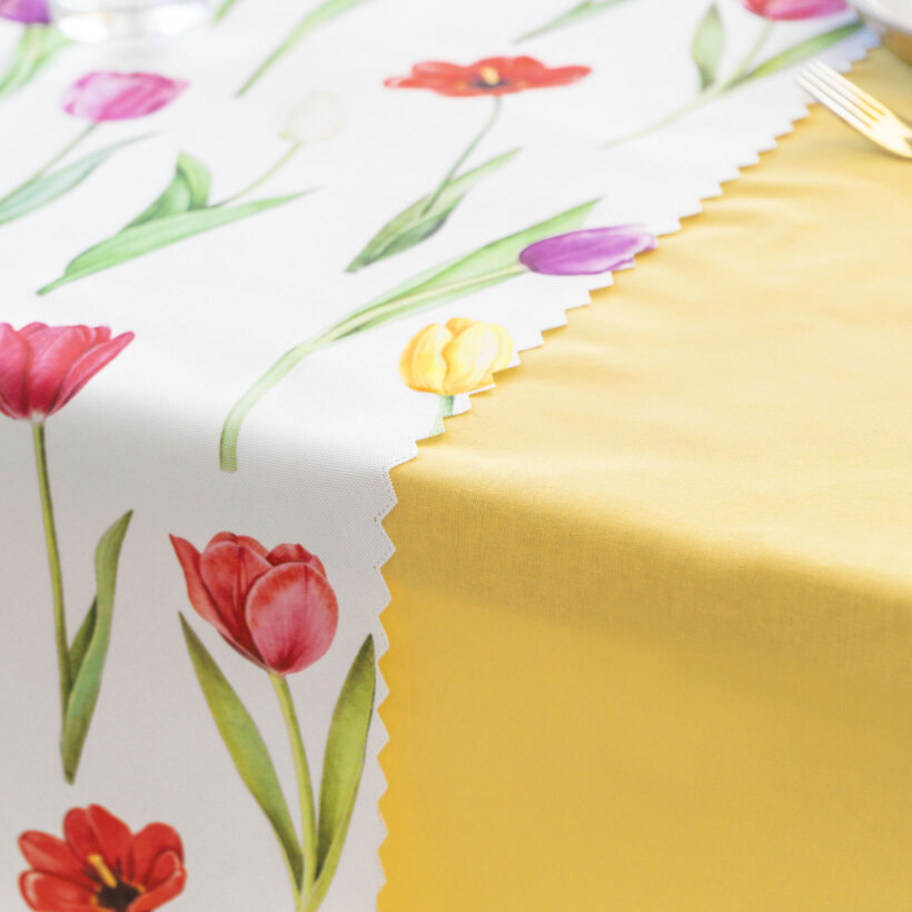 Teflon-Tischläufer - Bunte Tulpen