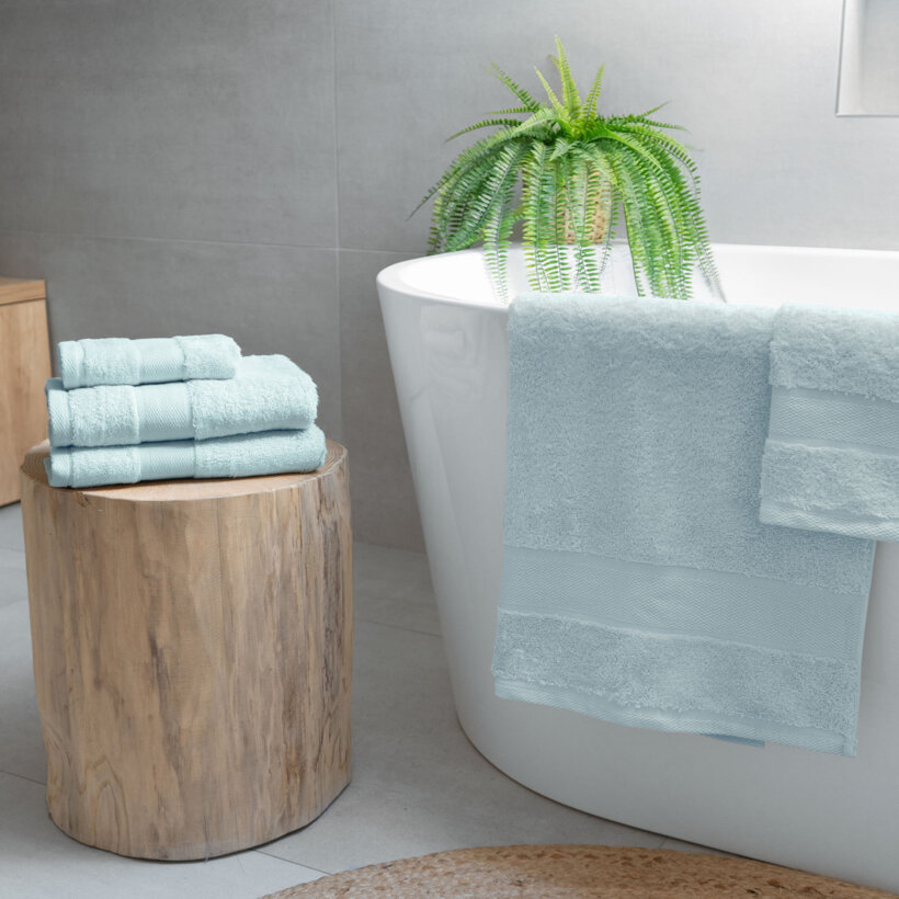 Bambus-Handtuch/Badetuch - hellblau