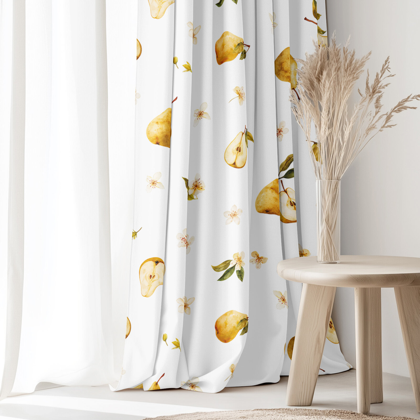 Dekorativer Vorhang – Birnengarten