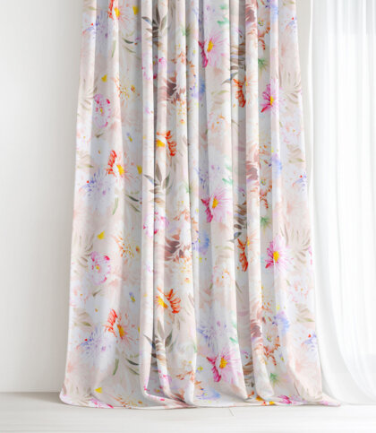 Vorhang aus Baumwolle Deluxe - wilde Blumen