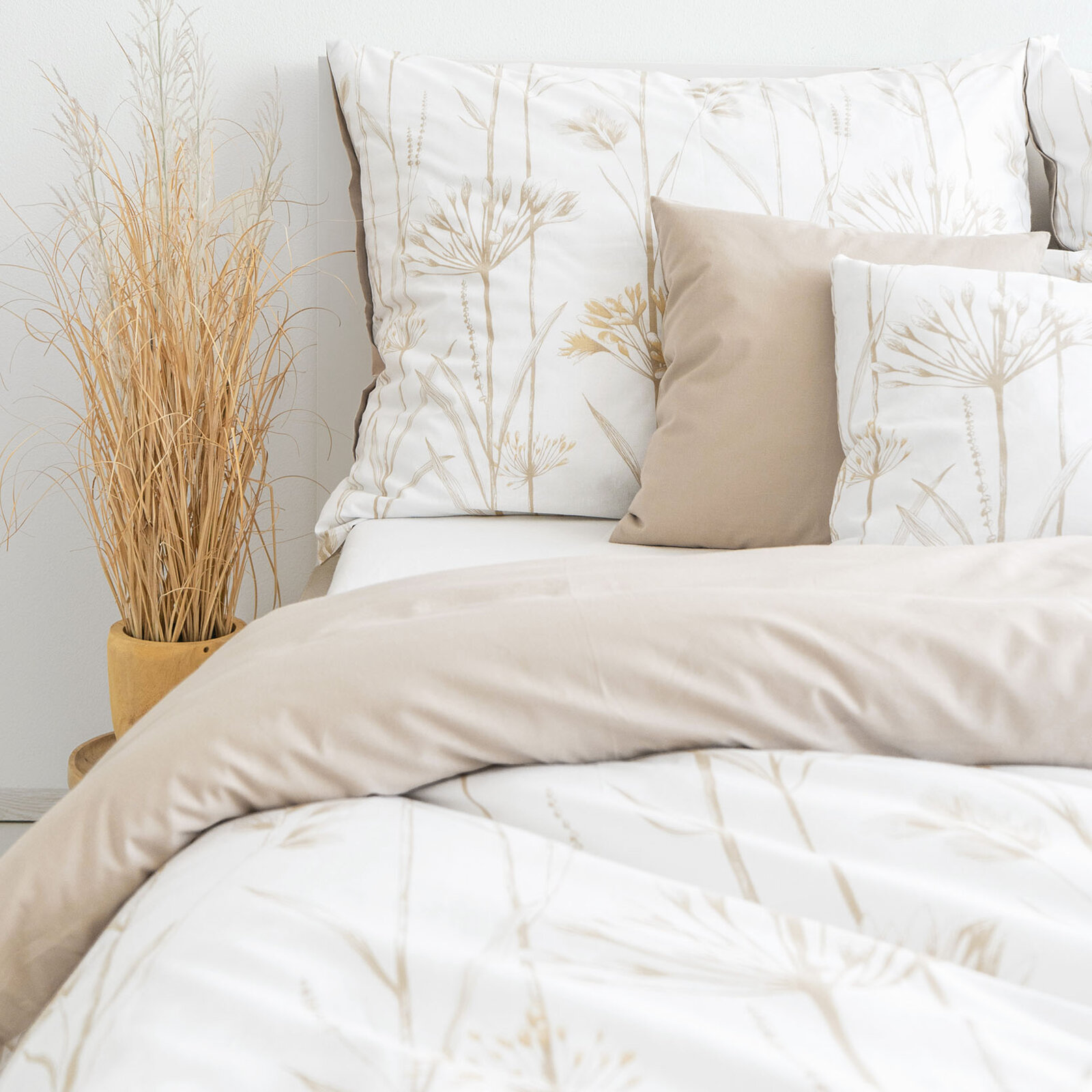 Bettwäsche aus Baumwolle Duo - Dekorpflanzen mit Latte
