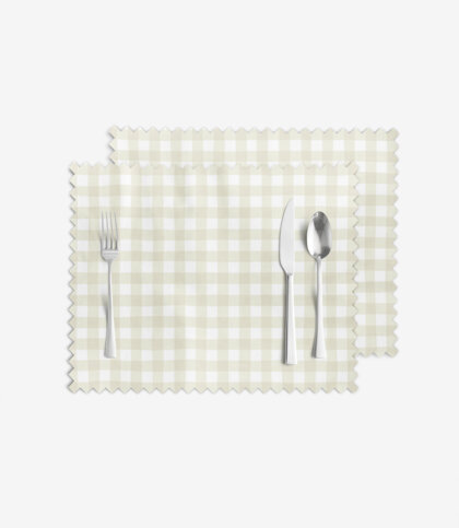 Tischset Teflon - beige Würfel - 2 Stück