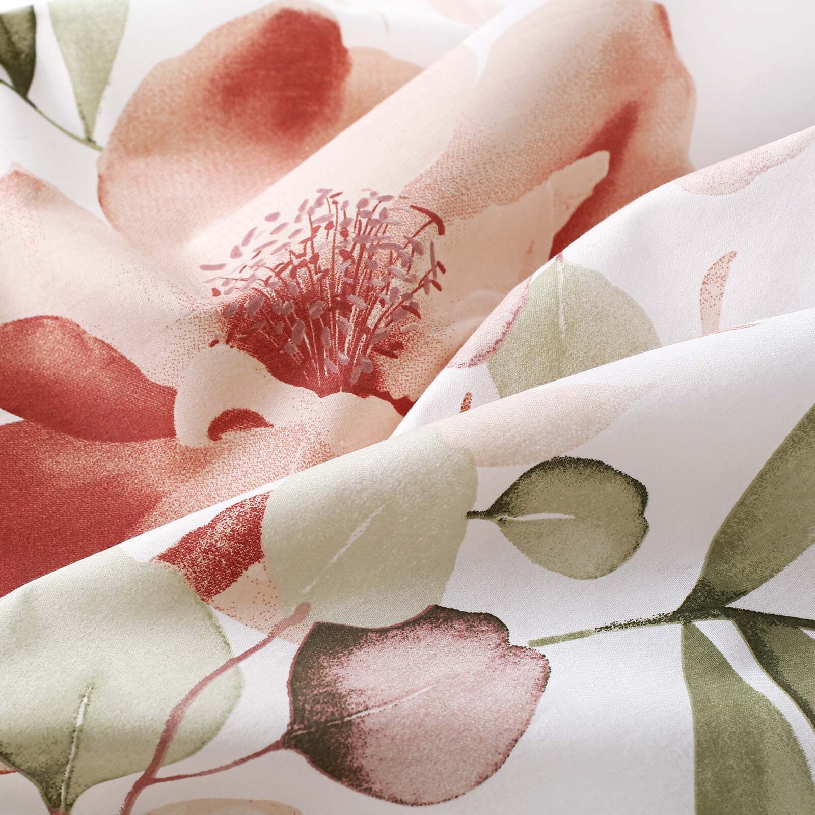 Runde Tischdecke 100% Baumwolle Deluxe - aquarelle Blumen