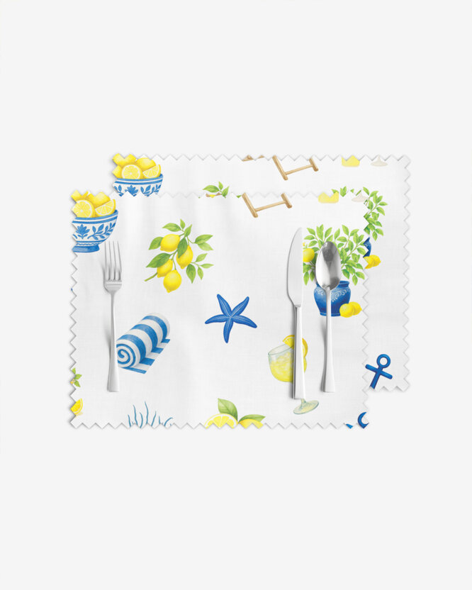 Tischset Teflon - italienischer Sommer - 2 Stück