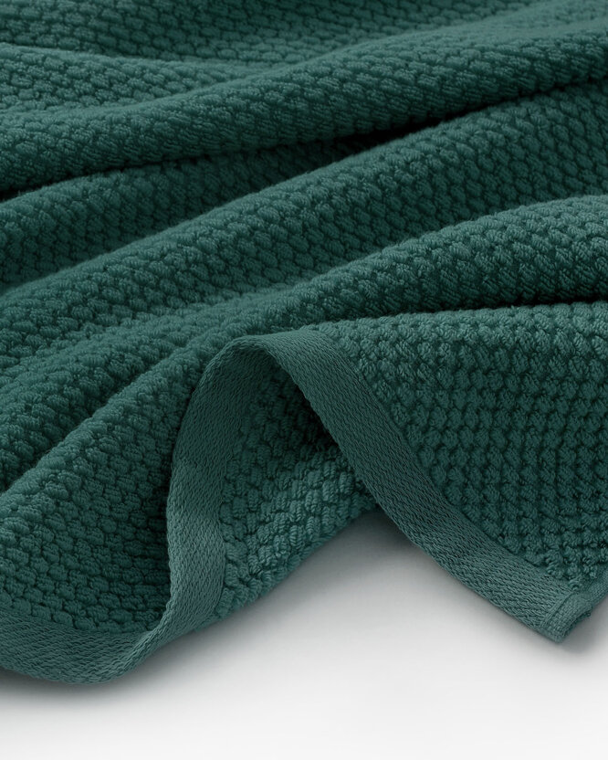 Frottee-Handtuch / Badetuch aus Baumwolle Micro Pure - Smaragdgrün