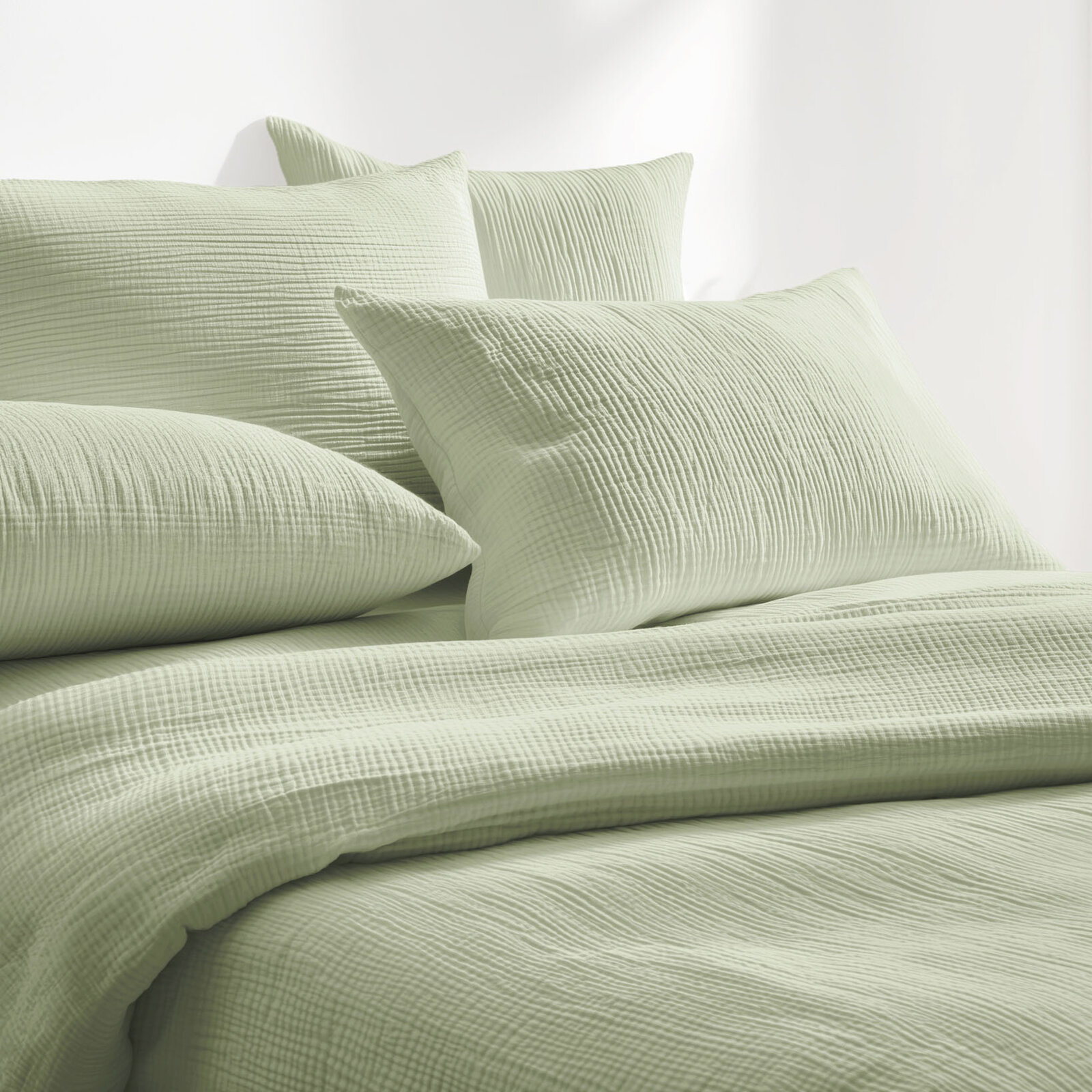Musselin-Bettwäsche – hellsalbei
