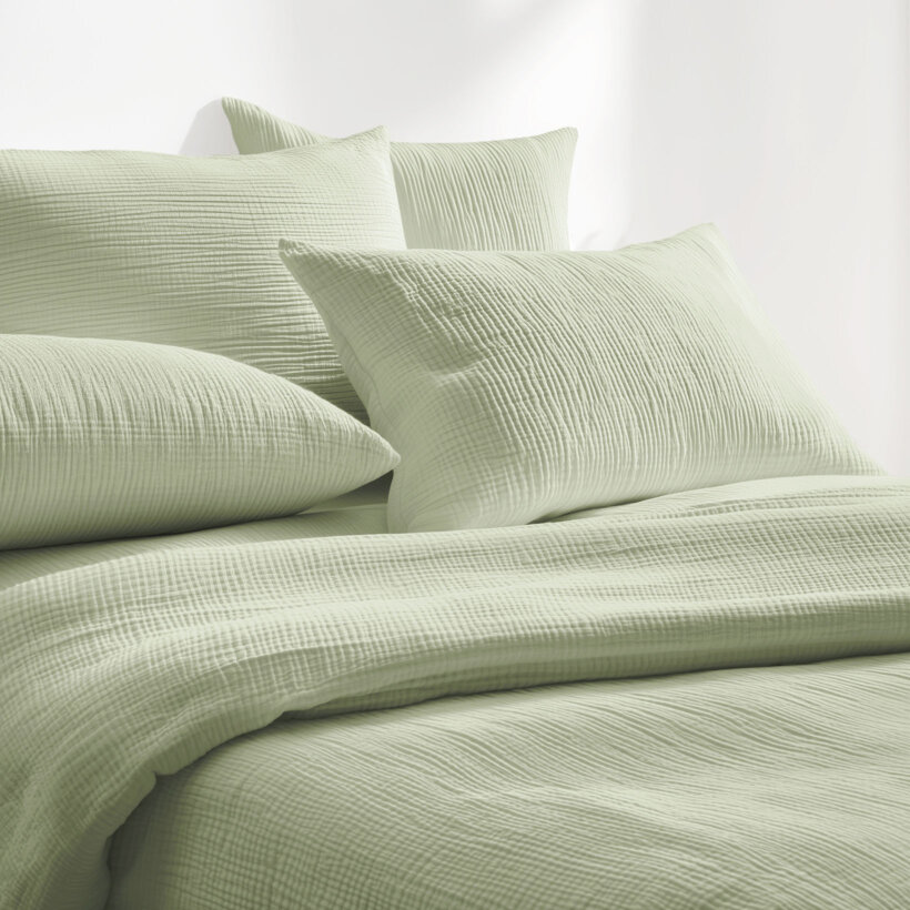 Musselin-Bettwäsche – hellsalbei
