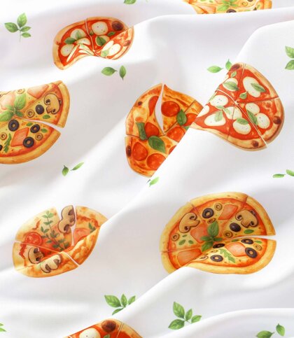 Dekorativer Kissenbezug - köstliche Pizza