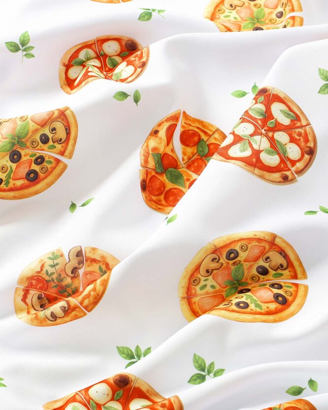 Dekorativer Kissenbezug - köstliche Pizza
