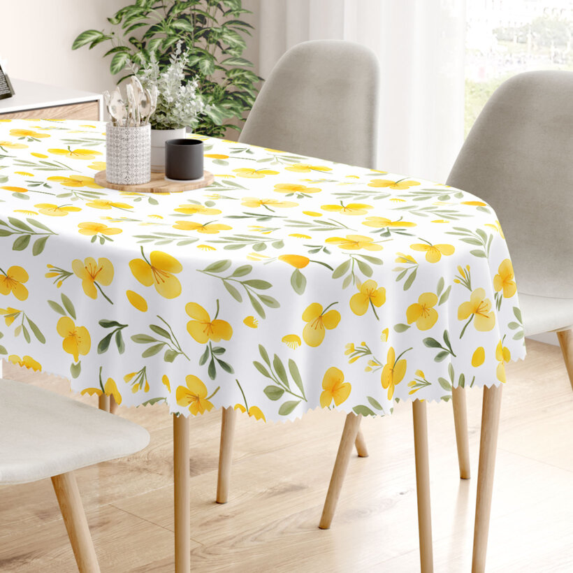 Ovale Tischdecke Teflon - Nachtkerze