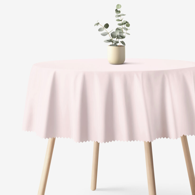 Runde Tischdecke Teflon - rosa