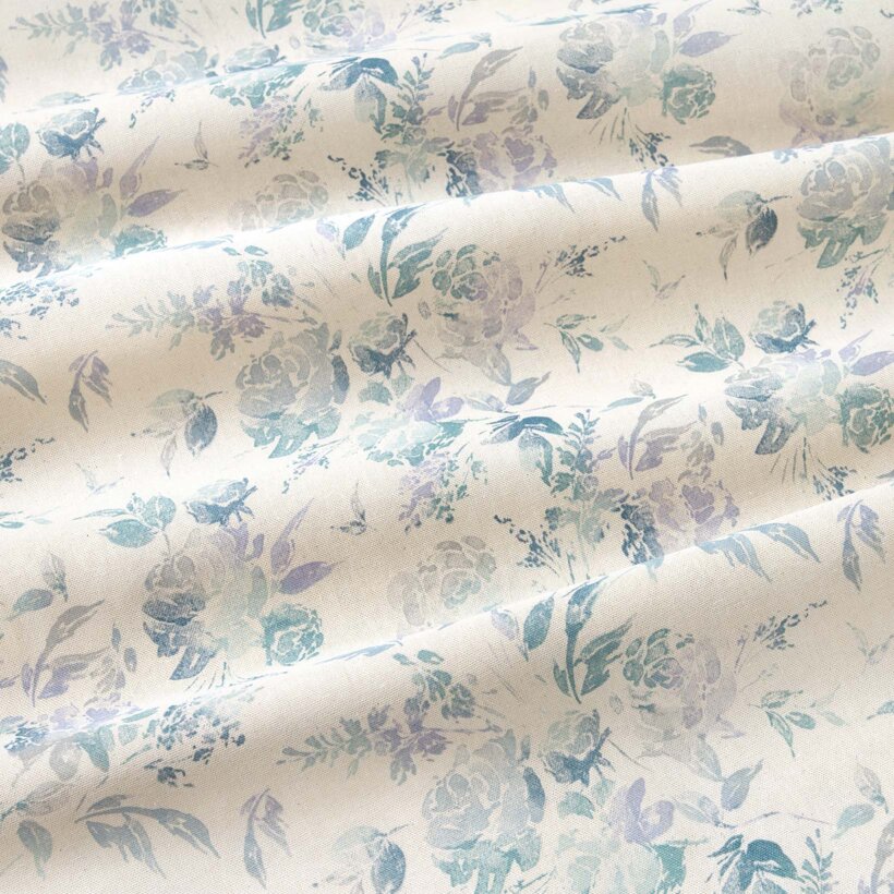 Dekorativer Stoff Valencia - Pflanzenabdrücke