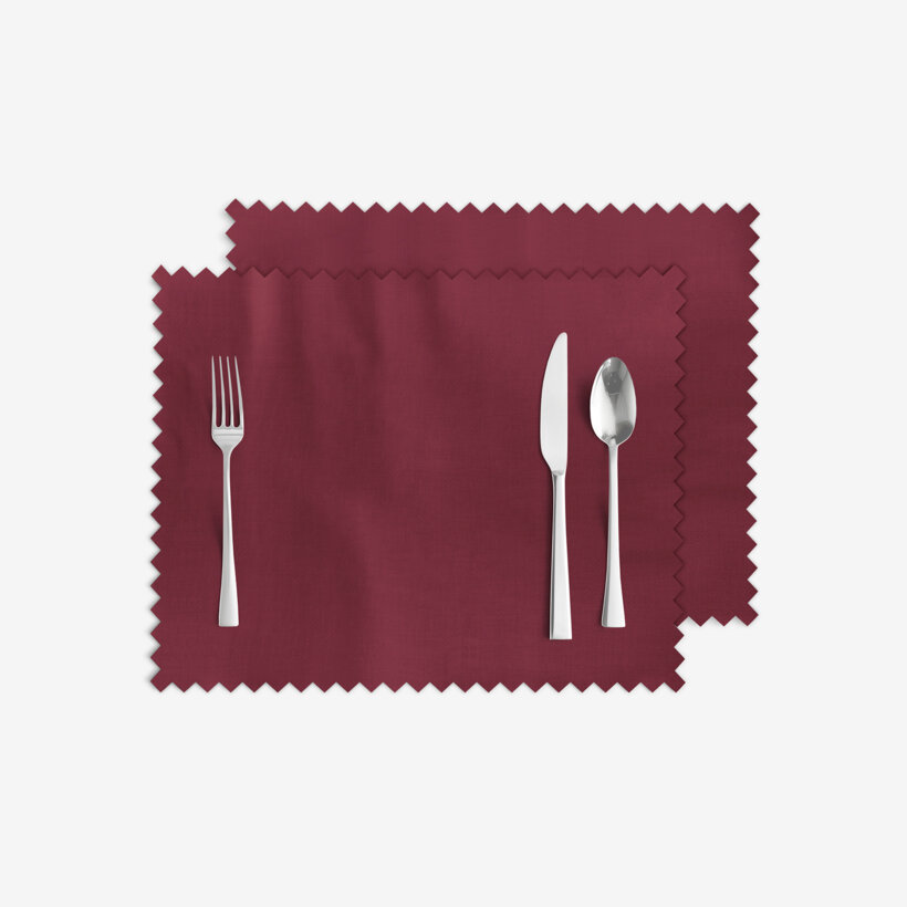 Weihnachtliches Teflon-Tischset - bordeauxrot - 2 Stück