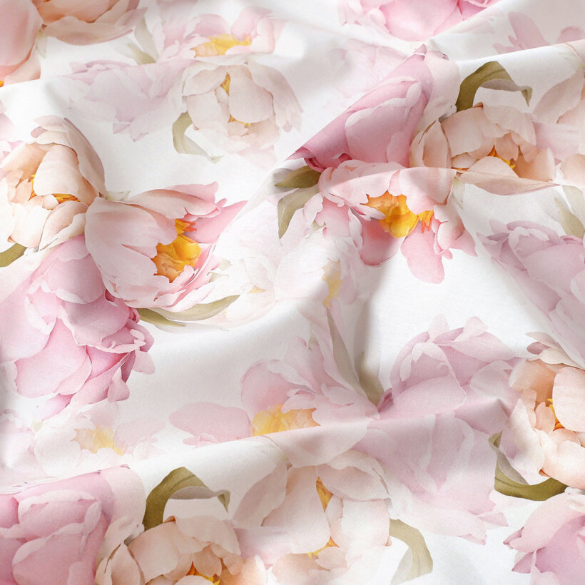 Bettwäsche für Babybetten aus Baumwolle - Blühende Pfingstrosen