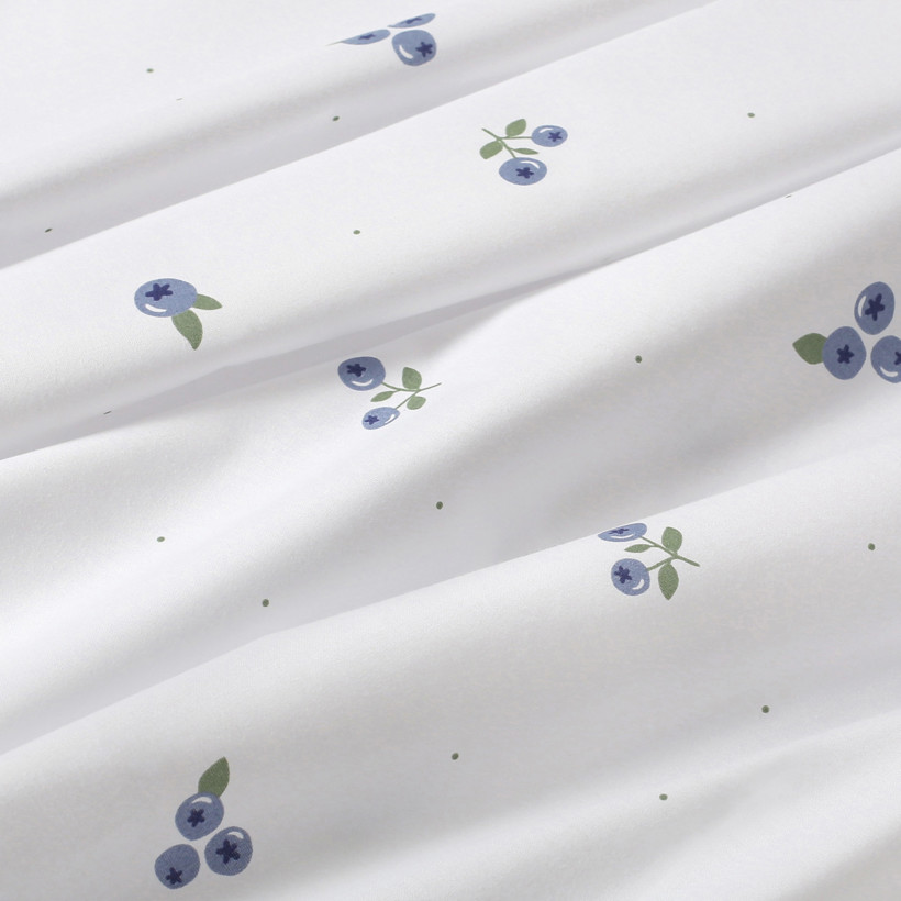 Runde Tischdecke 100% Baumwolle - Heidelbeeren