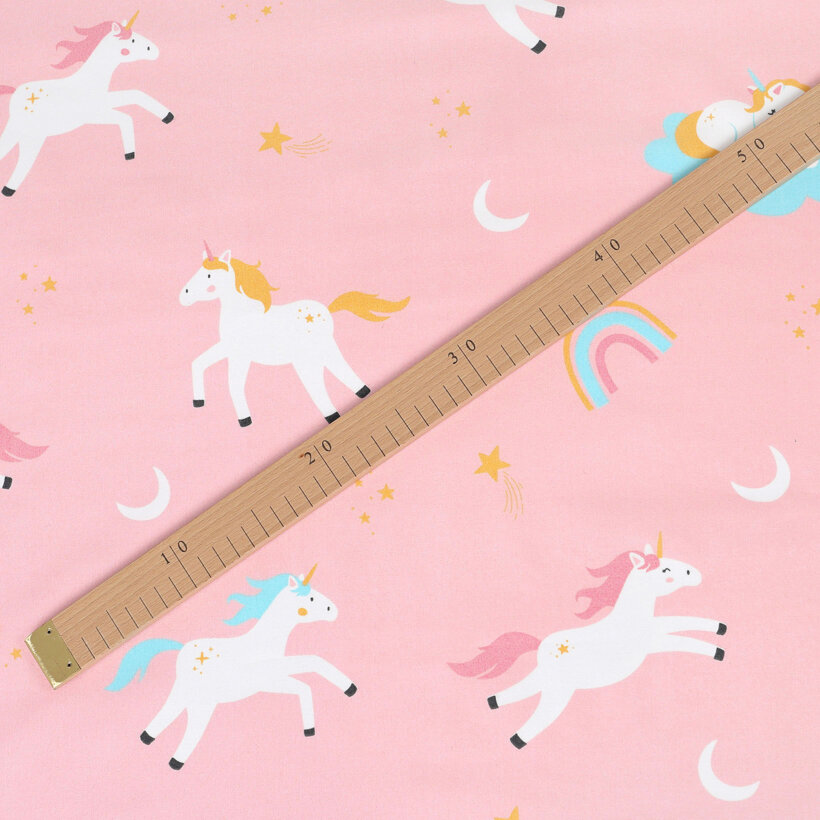 Baumwollstoff - Lustige Einhörner