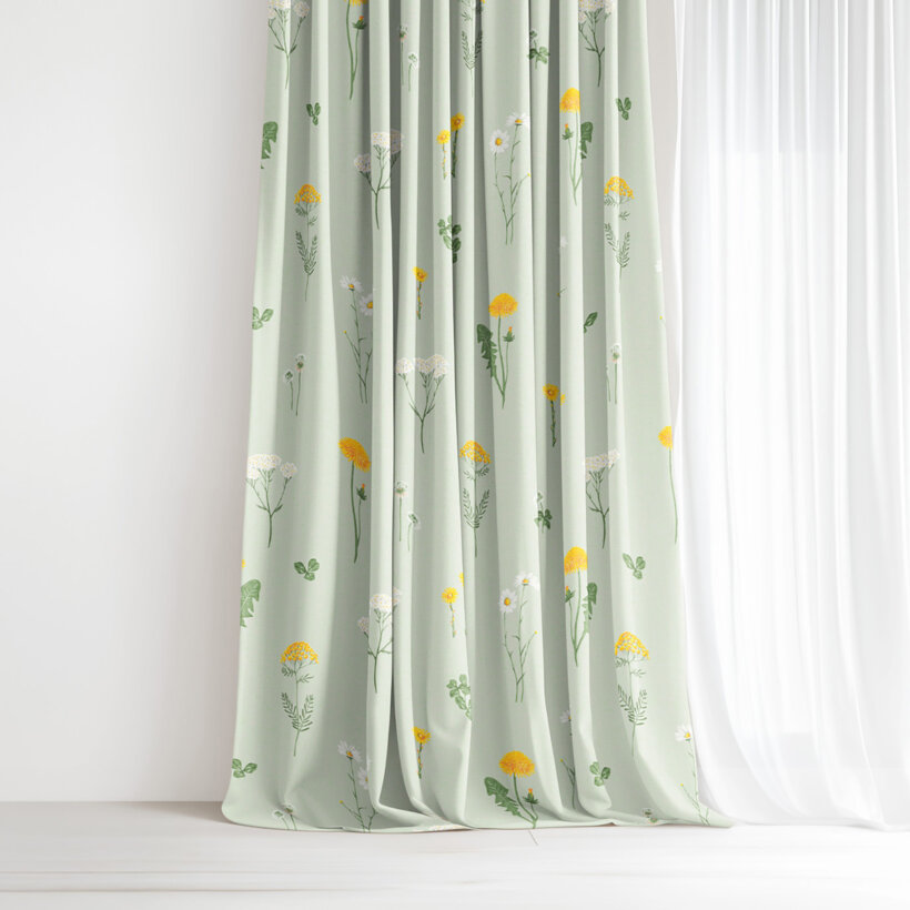 Vorhang aus Baumwolle - Grüne Wiese
