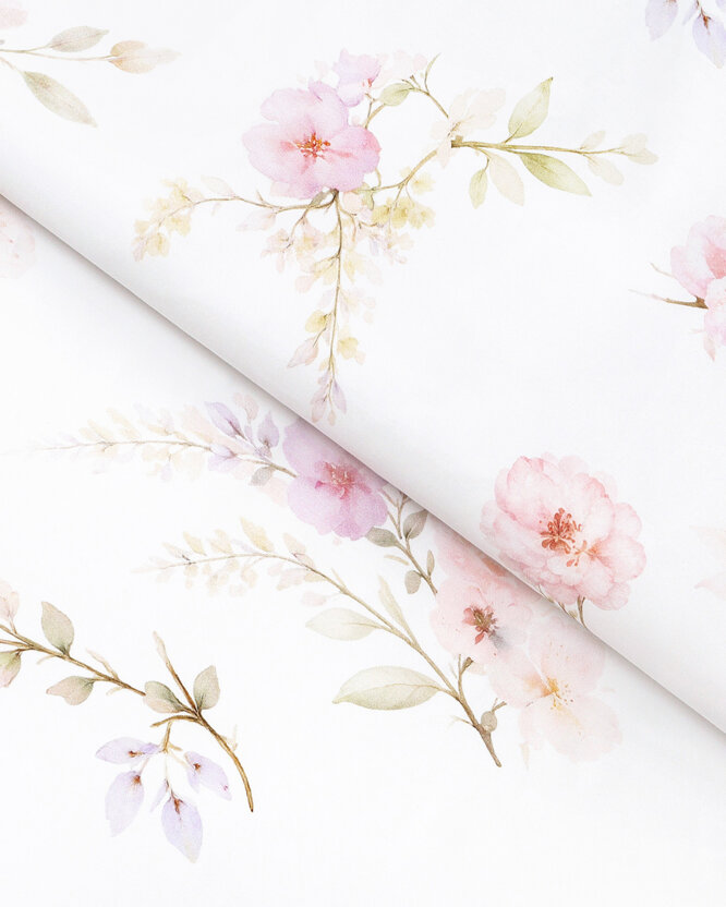 Mako-Satin - Romantische Wiese
