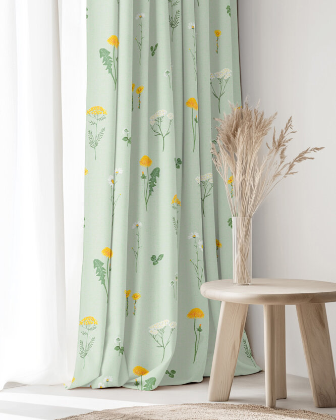 Vorhang aus Baumwolle - Grüne Wiese