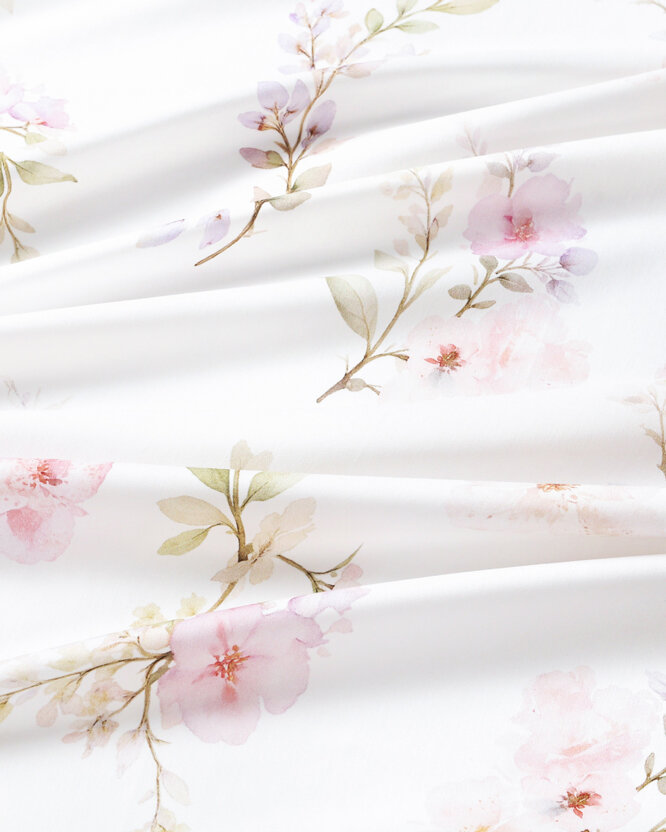 Mako-Satin - Romantische Wiese