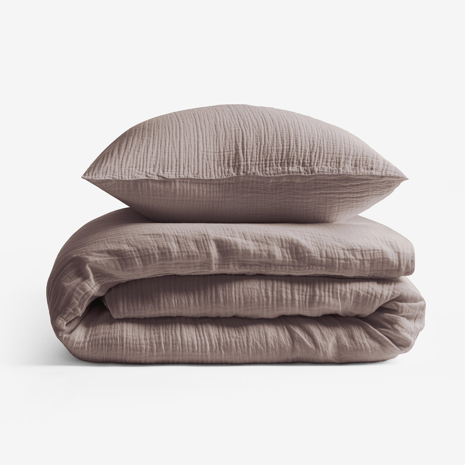 Musselin-Bettwäsche – kaffeebraun