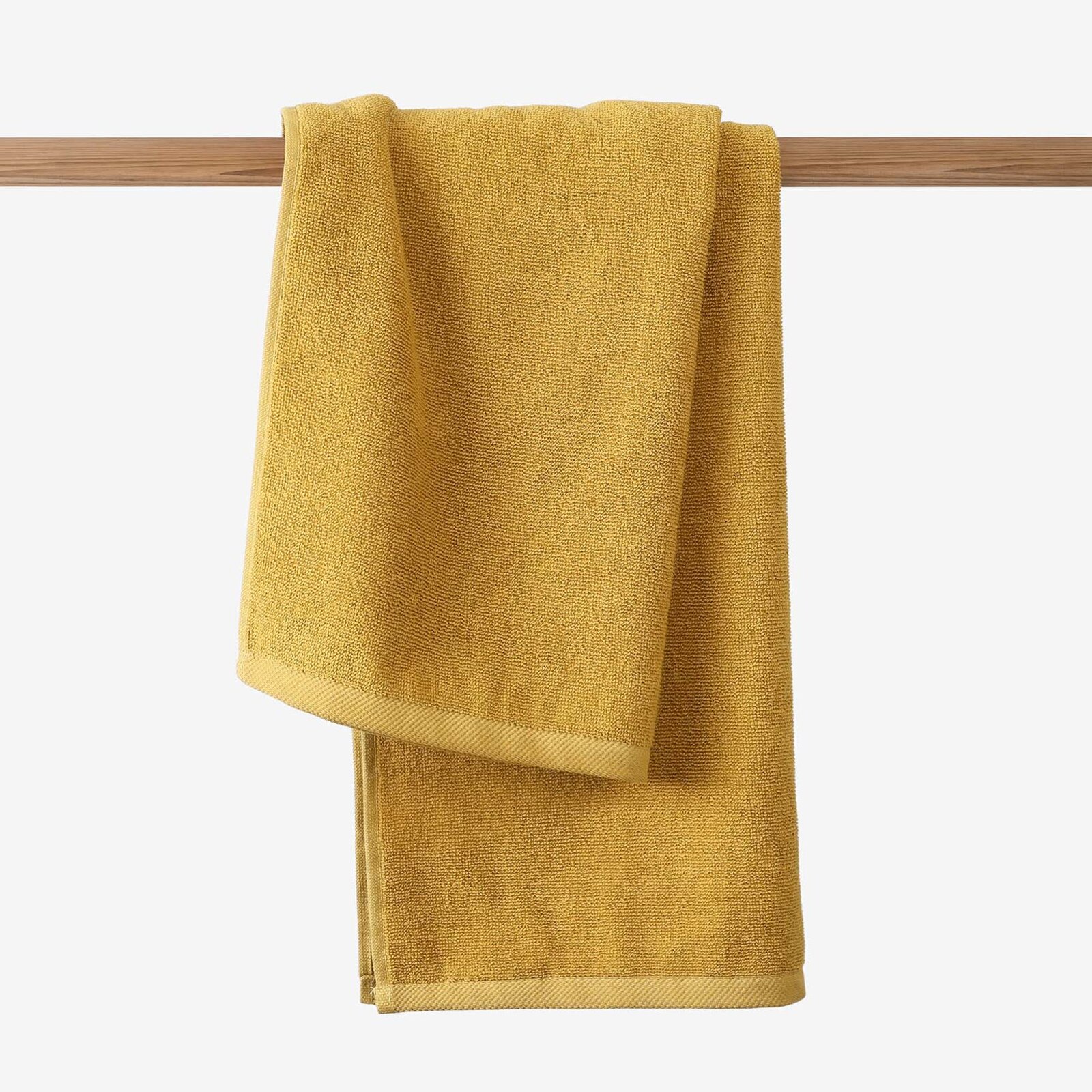 Frottierhandtuch/Duschtuch Soft ohne Bordüre – senfgelb