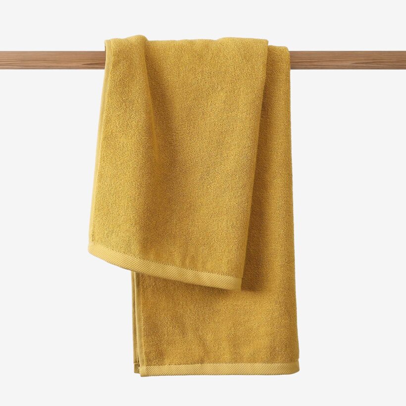 Frottierhandtuch/Duschtuch Soft ohne Bordüre – senfgelb
