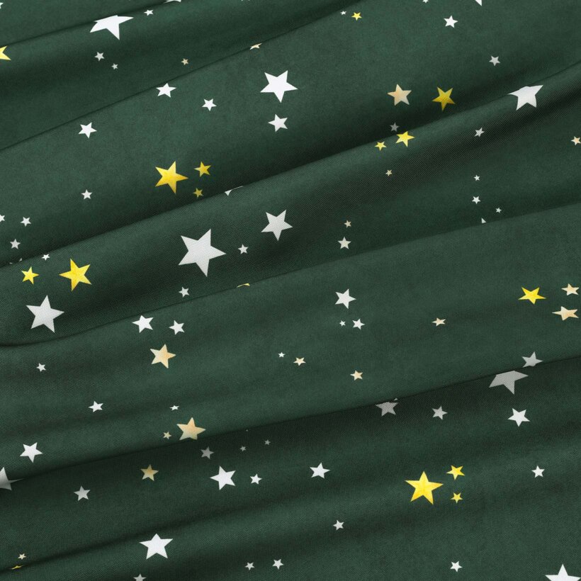 Weihnachtlicher Teflon-Tischläufer - Sterne auf Grün